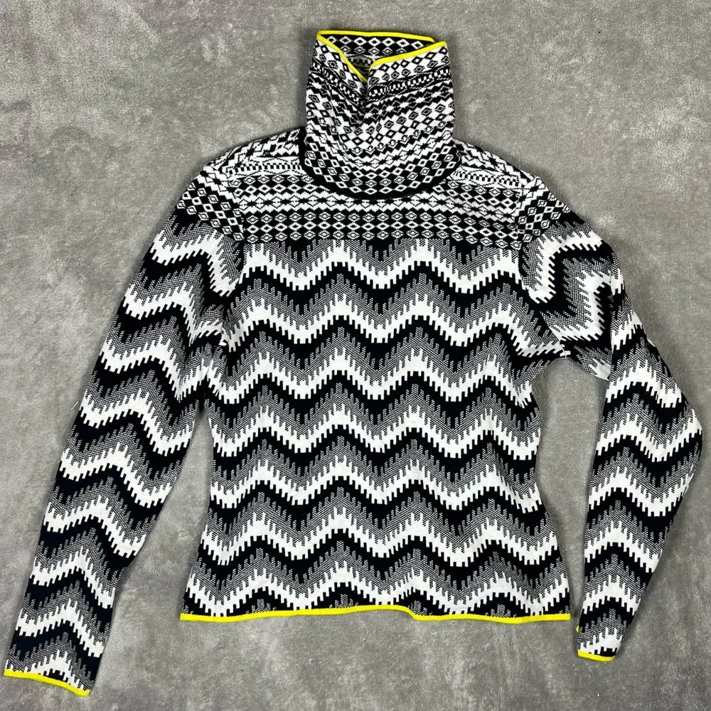 Anthropologie Sweater Womens Large Maeve Ski Slope Turtleneck Cozy Fair Isle - Picture 4 of 9